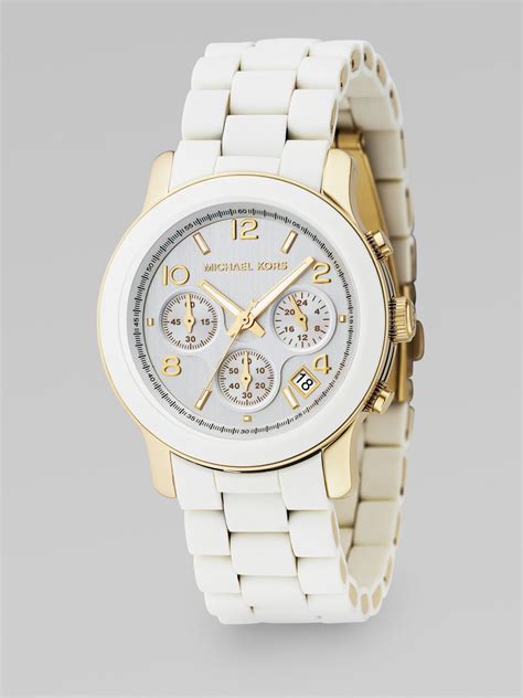 michael kors watches white rubber|Michael Kors watches unisex.